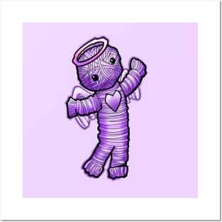 cute purple love angel Posters and Art